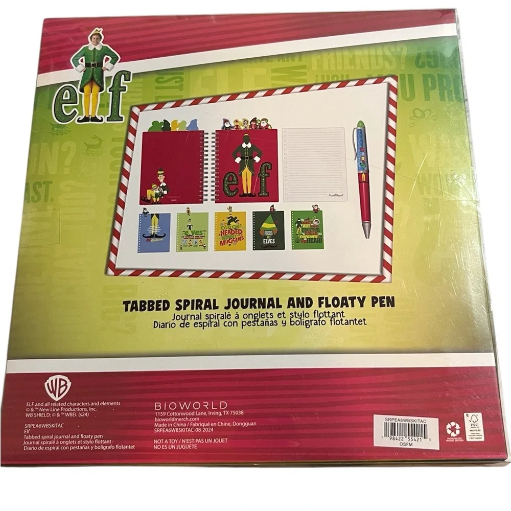 New-Elf Themed Spiral Journal Stationery Gift Set with Pen
